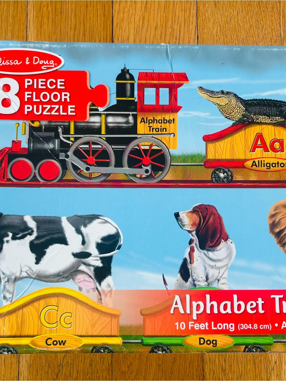 Melissa & Dog Alphabet Train Floor Puzzle - 28 Pieces